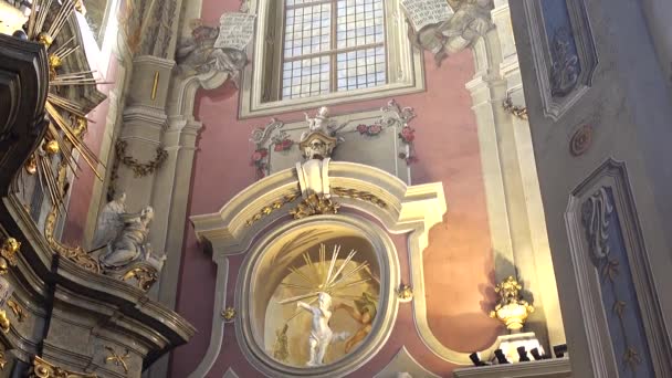 Tiroteio Catedral Católica Lviv Ucrânia — Vídeo de Stock