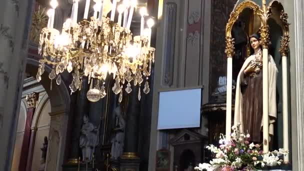 Стрельба Католическом Соборе Львов Украина — стоковое видео