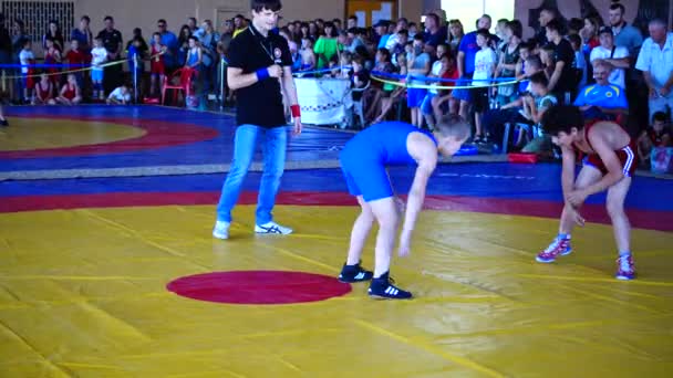 Berdyansk Ukraine June 2018 Første Åbne All Ukrainske Freestyle Wrestling – Stock-video