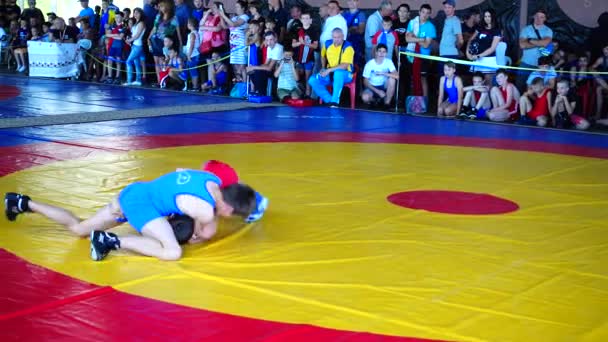 Berdyansk Ukraine Juni 2018 Eerste Open All Oekraïense Freestyle Worsteltoernooi — Stockvideo