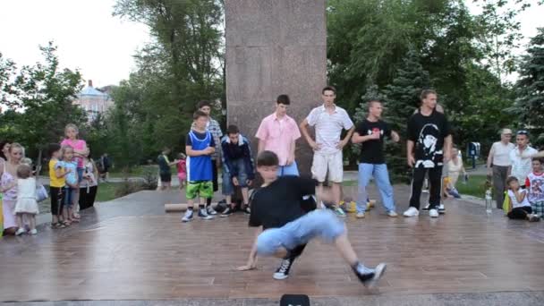 Публичное Заявление Городской Зоне Молодых Танцовщиц Украина Бердянск — стоковое видео