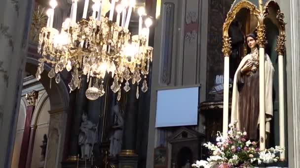 Tiro Catedral Católica Lviv Ucrania — Vídeo de stock