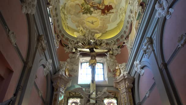 Tiro Catedral Católica Lviv Ucrania — Vídeos de Stock