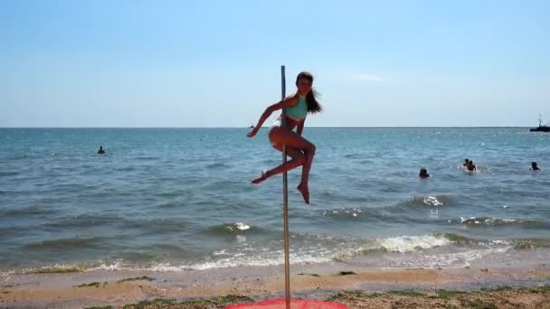 Berdyansk Ucrania Junio 2018 Sesión Fotos Pública Playa Pública Ciudad — Vídeos de Stock