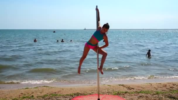 Berdyansk Ucrania Junio 2018 Sesión Fotos Pública Playa Pública Ciudad — Vídeos de Stock