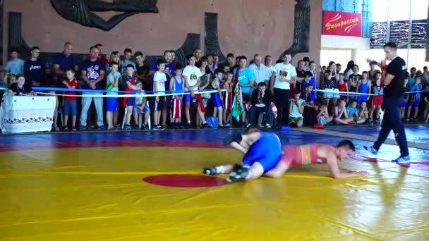 Berdyansk Ukraine Iunie 2018 Primul Turneu Wrestling Freestyle Din Ucraina — Videoclip de stoc