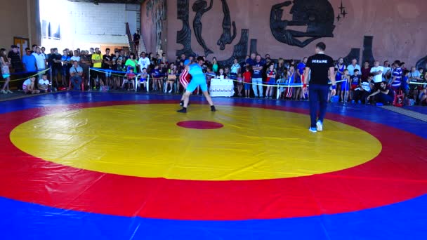 Berdyansk Ukraine Juin 2018 Premier Tournoi Ouvert Lutte Libre Entièrement — Video