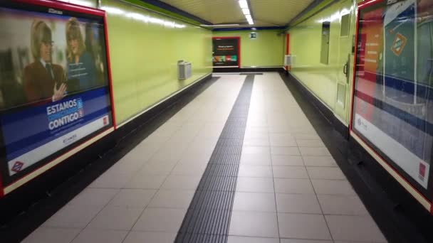 Madrid Španělsko Března 2018 Stanice Metra Madridské Metro Jednou Největších — Stock video