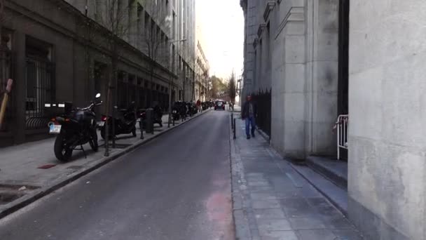 Madrid Spanien März 2018 Unbekannte Auf Der Straße Madrid Hauptstadt — Stockvideo
