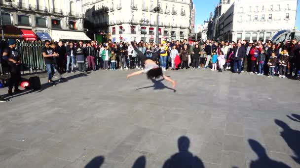 Madrid Spagna Marzo 2018 Ballerine Piazza Puerta Del Sol Ballerini — Video Stock