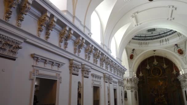 Toledo Spain March 2018 Interior San Ildefonso Church Iglesia San — 图库视频影像