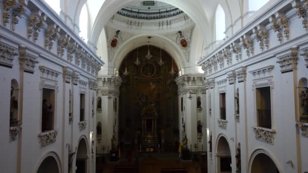 Toledo España Marzo 2018 Interior Iglesia San Ildefonso Templo Jesuita — Vídeo de stock