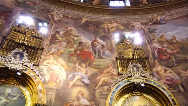 Madrid Spanien März 2018 Kirche Anton Die Kirche Wurde Anfang — Stockvideo