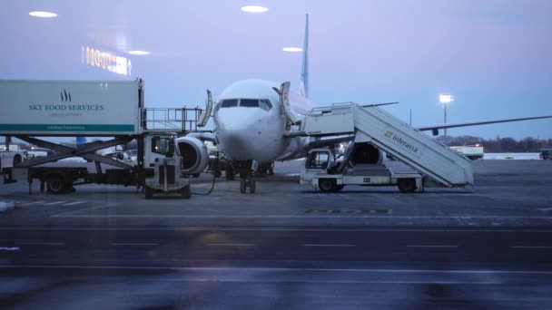 Kiev Ukraine Março 2018 Aeroporto Internacional Boryspil Maior Volumes Transportes — Vídeo de Stock