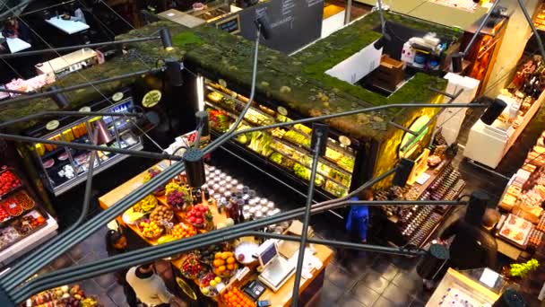 Madrid España Marzo 2018 Mercado San Antón Mercado Está Centro — Vídeos de Stock