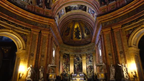 Madrid Espanha Março 2018 Basílica Real São Francisco Grande Catedral — Vídeo de Stock