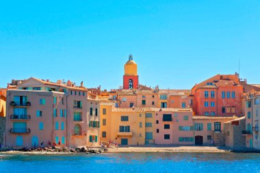 Ünlü Saint-Tropez Köyü, Fransız Rivierası, Fransa