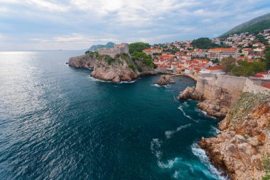 Dubrovnik, Dalmaçya ve Hırvatistan üzerine panoramik manzara