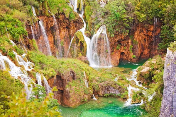 Waterfall Plitvice Lakes Croatia — Stock Photo, Image