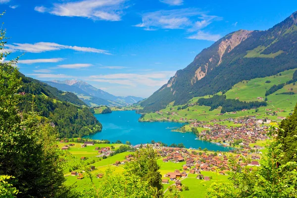 Lago Lungernsee Alpes Suíços Suíça — Fotografia de Stock