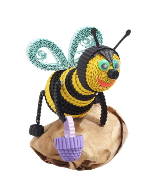 Hračka Quilling Včela — Stock fotografie