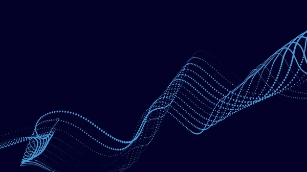 Abstrakte Digitale Welle Von Teilchen Musik Abstrakt Hintergrund Equalizer Für — Stockvektor