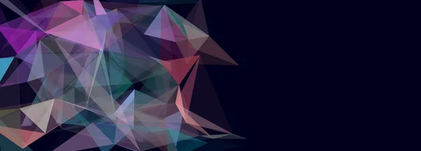 Färgat Polygonalt Utrymme Digital Bakgrund Trekantiga Futuristiska Affärs Tapeter Vektor — Stock vektor