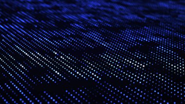 Soyut teknoloji geçmişi. Büyük veri dijital kodu. Fütürist noktalar arka planı. 3d oluşturma.