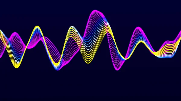 Ondes Numériques Abstraites Particules Élément Onde Sonore Egaliseur Pour Musique — Photo