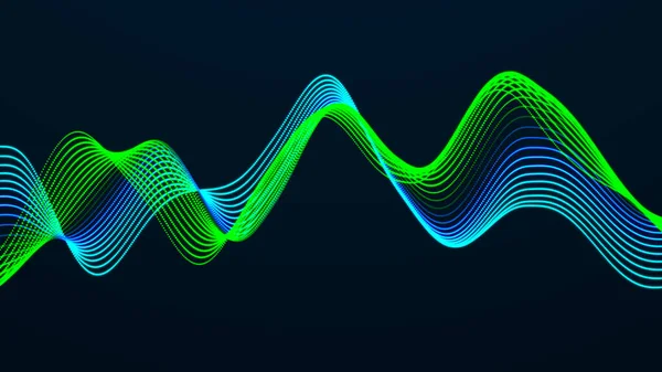 Abstrakte Digitale Teilchenwellen Schallwellenelement Equalizer Für Musik Visualisierung Von Big — Stockfoto