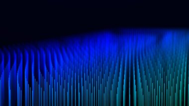 Çizgileri olan soyut dijital arkaplan. Büyük veri kodu. Sunum tasarımı için şablon. 3d oluşturma.