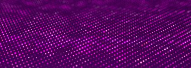 Dijital teknoloji geçmişi. Fütürist noktalar dalgalanıyor. Renkli müzik yüzeyi. 3d oluşturma.