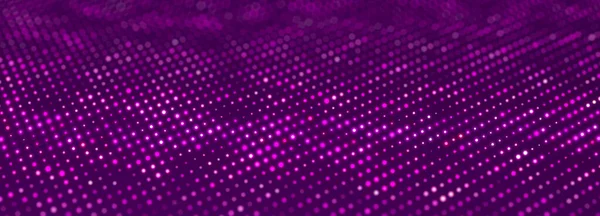 Цифровые Технологии Фон Футуристическая Волна Точек Цветная Музыкальная Поверхность Рендеринг — стоковое фото