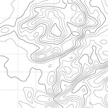 Topographic map background. Grid map. Abstract vector illustration. 3d clipart