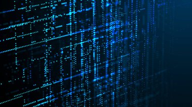 Dijital teknoloji soyut arka plan. Büyük veri görselleştirmesi. 3B görüntüleme.