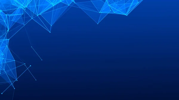Abstraktní Polygonální Prostor Futuristické Modré Pozadí Struktura Spojnic Čar Trojúhelníková — Stock fotografie