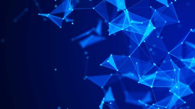 Soyut bağlantı noktaları. Teknoloji geçmişi. Ağ bağlantısı yapısı. Pleksus etkisi. 3d oluşturma