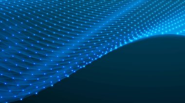 Soyut dijital bağlantı noktaları ve çizgileri. Teknoloji geçmişi. Ağ bağlantısı yapısı. Pleksus etkisi. 3d oluşturma
