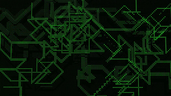 Futuristische Matrixpartikel Abstrakter Technologischer Hintergrund Digitaler Big Data Code Darstellung — Stockfoto