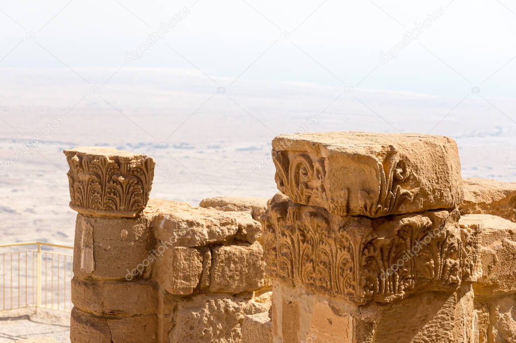 Ruins of ancient Masada fortress in IsraelFragment of the ruins of the ancient Masada fortress in Israel