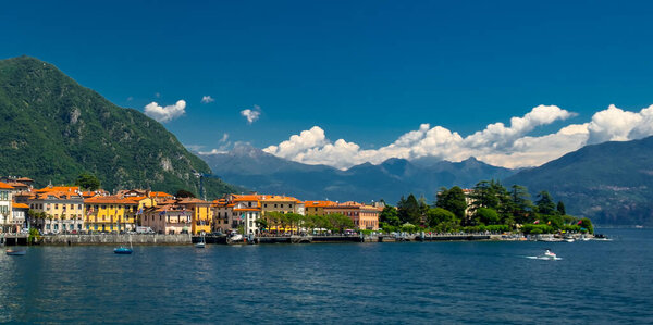 Lake Como and Menaggio town, Italy.