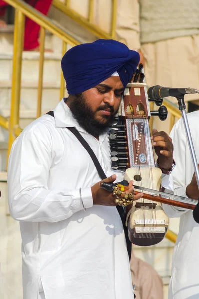 Amritsar Inde Novembre 2011 Musiciens Sikhs Complexe Golden Temple Amritsar — Photo