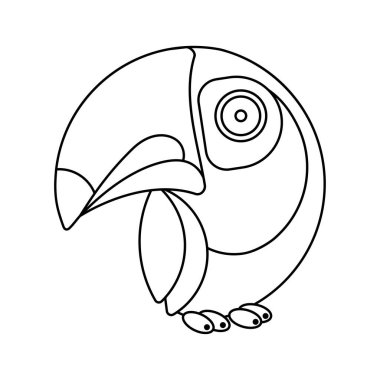 Toucan kuşunun vektör simgesi.