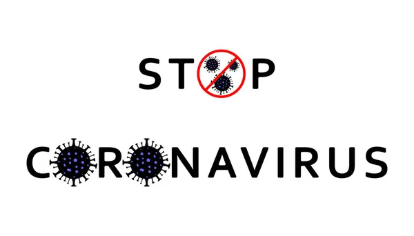 Koronavirüsü durdurun. Coronavirüs salgını. Roman Coronavirüs (2019-nCoV), soyut virüs türü modeli. Vektör illüstrasyonu.