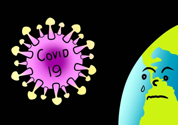 Illustratioan of pandemic world corona covid 19.