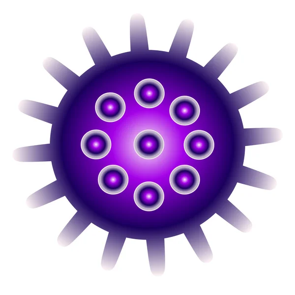 Virus Vektorového Obrazu 2019 Ncov Covid Koronavirus Nádorové Buňky Oknologie — Stock fotografie