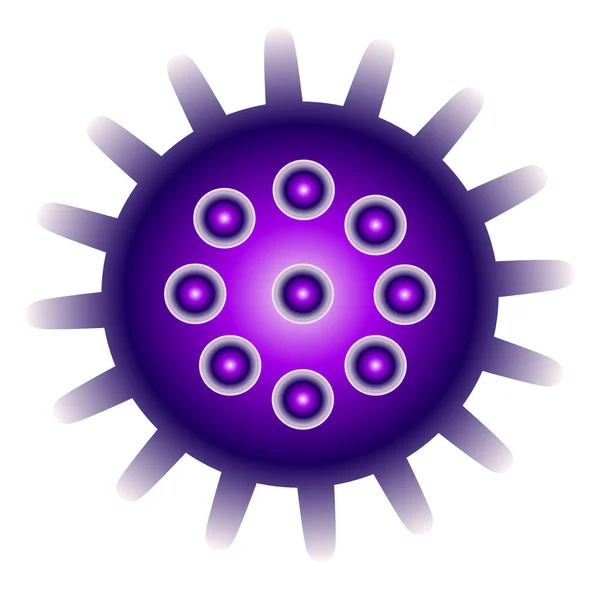 Vektor Képvírus 2019 Ncov Covid Coronavirus Rákos Sejt Ocnológia — Stock Fotó