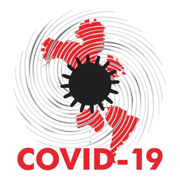 Covid Coronavirus Schematická Mapa Ameriky Ohrožení 2019 Nkov Virus Vektorová — Stock fotografie