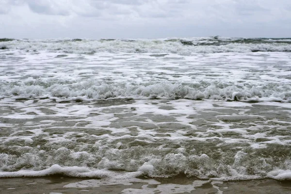 raging ocean,cloudy day, rainy season in the indian ocean