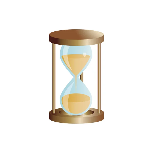 Hourglass Vintage Tool Hourglass Concept Travel Time Timing Urgency Lack — Stock Vector